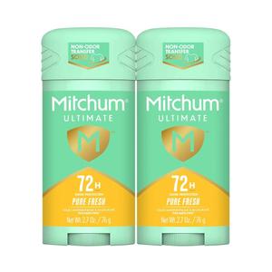 Mitchum Ultimate 72H Odor Protection Women’s Antiperspirant & Deodorant, Invisible Solid, Pure Fresh, 2 Pack