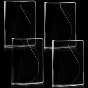 4 Pcs Clear Plastic Cover for A6 Size 10.0 x 6.7 Inches Transparent Waterproof PVC Notebook Strong Plastic Protective Cover for Books