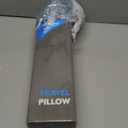 Neck Pillow for Sleeping, Travel Pillow, Camping Pillow, Ergonomic Memory Foam Compressible Medium Firm, Ideal for Home, Bedroom, Office and Camping (Blue, M) (M-17.7x12x4/3 In)