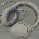 Headphones Wired with Microphone, Over Ear Foldable 3.5mm Plug in Headphones Corded with 4.9ft Tangle-Free Nylon Cord for Tablet, Laptop, MP3/4, School, Airplane Travel (Beige White)