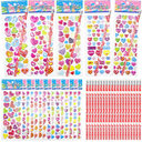 OHOME Valentines Day Gifts for Kids - 44 PCS Stationery Set for School Classroom Exchange - Valentines Day Party Favors for Toddler | Valentines Crafts Treats Games,Includes Pencils,Heart Stickers 2 Pack