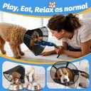 Dog Cone Collar to Stop Licking: Soft Mesh Recovery Collar After Surgery with Detachable Pad, Elizabeth Cone Alternative for Large Medium, Small Dogs, Normal Eating and Drinking (XL, Jet Black) (Black, XL)