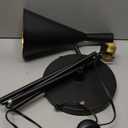 Modern Industrial Floor Lamp For Bedroom, 64'' Adjustable Gold Inner Shade Tall Floor Lamp For Office, Living Room, Skinny Corner Accent Reading Standing Lamp, Retro Farmhouse Mid-Century, Black