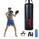 Goplus 40Lbs Filled Punching Boxing Suit w/Sandbag Gloves Rucksack Hook Jump Rope
