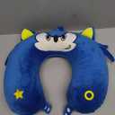 Superhero Travel Pillow for Kids & Adults with Sleep Eye Mask, Memory Foam U-Shaped Neck Pillow with Washable Cover, Soft Head Support Travel Accessories for Airplane Car Train Bus Recline, Royal Blue