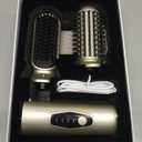 Cordless Hair Straightener Brush, 2 in 1 Curling & Straightening Brush with 200 Million Negative Ions, Mini Travel Hot Straightener Comb for Women, Fast Heating & Dual Voltage