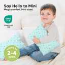 Mini Toddler Pillow with Pillowcase - 9x13 My Little Dreamy Travel Kids Pillow for Sleeping, Toddler Bed, Small, Tiny, Organic Cotton Pillowcase, Soft & Breathable, Kids 2-4 Years Old (Polar)