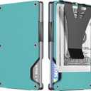 Men's WalletsSlim Wallet for menWallet mensRfid wallet Card Wallet Metal Wallet for men, Credit Card Holder. (Mint Blue)