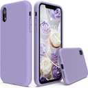 SURPHY Compatible with iPhone XR Case, Thickened Liquid Silicone Phone Case (with Microfiber Lining) for iPhone XR 6.1 inches, Light Purple
