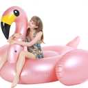 Jasonwell Giant Inflatable Flamingo Pool Float with Fast Valves Summer Beach Swimming Pool Floatie Lounge Floating Raft Outdoor Party Decorations Toys for Adults (XXXL)