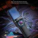 Wireless Microphone with ANC Noise Cancellation, RGB Lighting, Gooseneck Tripod, Dual Mode Wireless/USB-Cfor Live Streaming, Recording, Computers & Phones