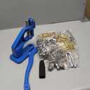 Hand Press Grommet Machine Grommets Eyelet Tool Kit, Including Grommet Machine, 3 Dies (#0#2#4), 2400Pcs Grommets for Banner,Awning,Signs,Poster,Curtain, DIY Craft (Alloy_Steel)