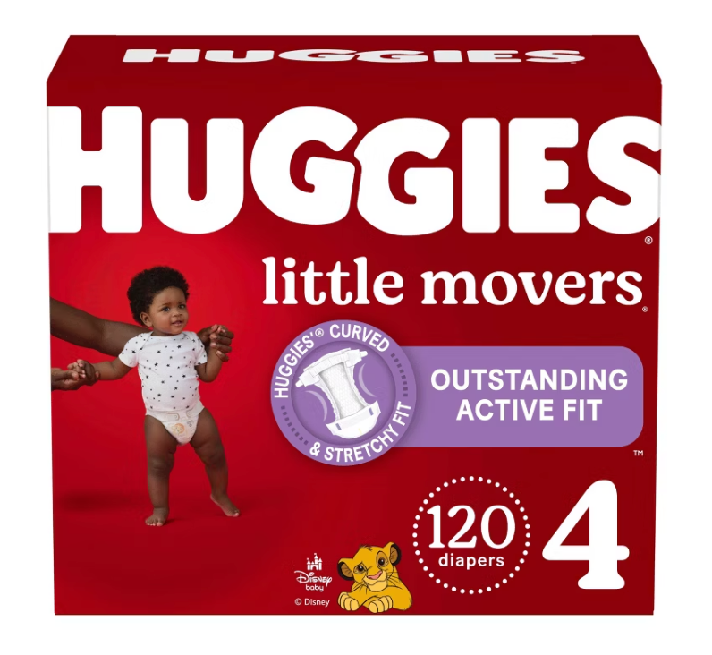 Huggies Little Movers Diapers - Size 4 - 120ct