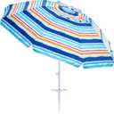 Aohanoi Outdoor Umbrella - Sun Protection, Rain Resistant, Windproof with Manual Open-Close Feature - Ideal for Beach, Camping, and Picnics