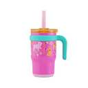 REDUCE 14 Oz Coldee Kids Tumbler with Lid and Straw - Coldee Insulated Travel Mug - Spill-Proof, Sweatproof Stainless Steel, BPA-Free - Includes Handle, Reusable Silicone Straw - Unicorn Magic