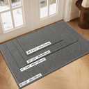 LEKEEPGO Door Mat 17"x29", Non Slip Door Mat Indoor Entrance, Rubber Backing Indoor Door mats Washable Absorbent Low-Profile Doormat Front Entryway Entry Resist Dirt Inside Door Mats, Grey