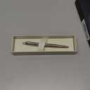 Parker Jotter Ballpoint Pen, Stainless Steel with Chrome Trim, Medium Point, Blue Ink - Smooth Writing, Sleek, Polished, Professional, Desk Essentials