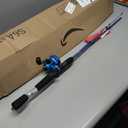 Zebco Slingshot Spincast Reel and Fishing Rod Combo, Blue | 5-Foot 6-Inch 2-Piece Fishing Pole, Size 30 Reel, Right-Hand Retrieve, Pre-Spooled with 10-Pound Zebco Line, medium-light