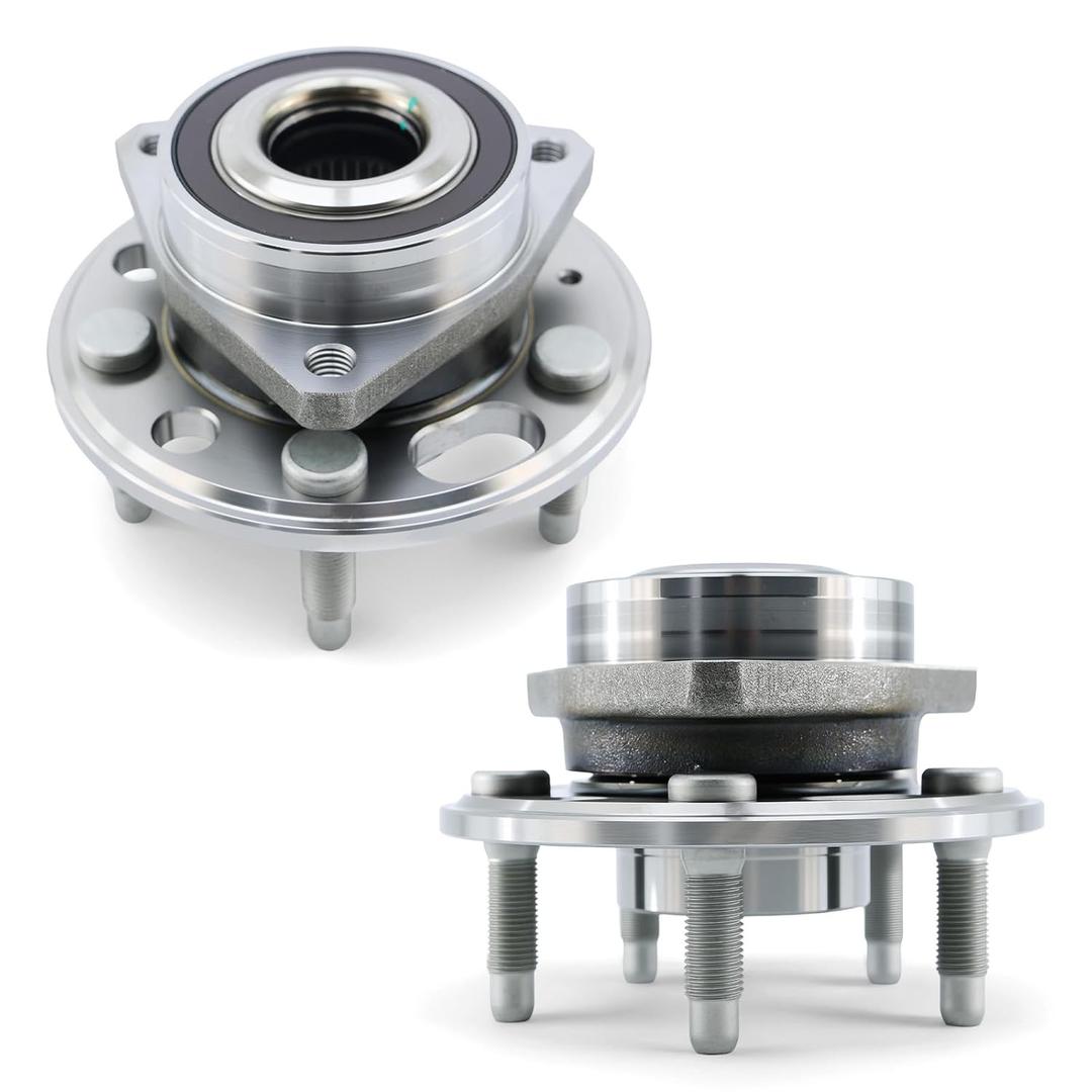 513288 2Pcs Front/Rear Wheel Bearing Hub Assembly Fit for 2013-2015 Chevy Malibu, 2014-2017 Chevy Impala, 2010-17 Equinox, GMC Terrain, Cadillac CTS/XTS, Buick Lacrosse Regal, Saab 9-5, 5 Lugs w/ABS (2pack)
