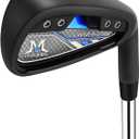 MAZEL WM-X1/2 Individual Men Golf Club Irons 1 Pitching Wedge,Approach Wedge,Sand Wedge with Graphite/Steel Shafts for Right Handed, Right, 2024 Model, Steel, Black, Stiff, 1 iron