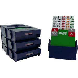 Baron Barclay Bid Pal – Bridge Bidding Devices for The Card Game Bridge – Set of 4 (Blue), 5.75" x 3" x 1.25"