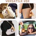 Tizee Plush Keychain Animal Charm for Women Teens and Animal Lovers | for Handbags Purses Backpacks Car Keys | Birthday Gift (Bread) (Brown)