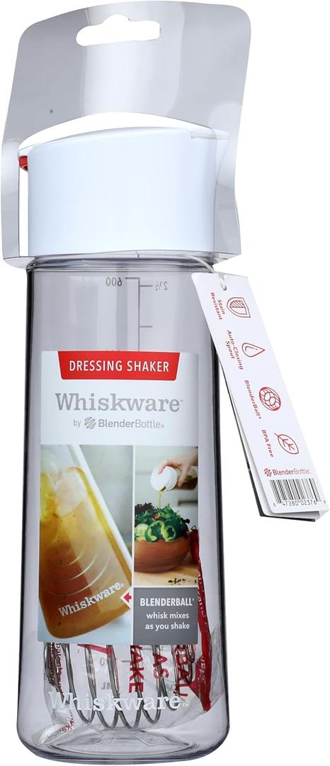 Whiskware Salad Dressing Shaker with BlenderBall Wire Whisk, Tritan