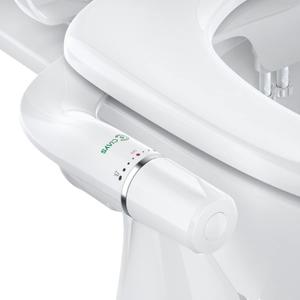 Ciays Bidet Attachment for Toilet Ultra-Slim Bidet Sprayer with Pressure Controls Non-Electric Dual Nozzles for Feminine/Posterior Wash, Sliver and White