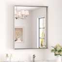 Keonjinn 24x30 Inch Brushed Nickel Bathroom Mirror for Over Sink, Rectangle