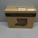 Vinyl Record Player 3-Speed Bluetooth Suitcase Portable Belt-Driven Record Player with Built-in Speakers RCA Line Out AUX in Headphone Jack Vintage Turntable (Black)