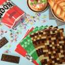 50pcs Pixel Party Bags, 2 Styles Pixel Plastic Gift Bag Video Game Theme Birthday Party Favors Supplies for Boys Girls for Packing Goodie Candy Snack Gift