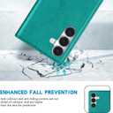 ZZXX for Samsung Galaxy S26 Plus Wallet Case with [RFID Blocking] Card Slot Stand Strong Magnetic PU Leather Flip Fold Protective Phone Case for Galaxy S26+ 5G Case Wallet(Lake Blue-6.7 inch)