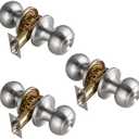 NCSEN 2 Pack Brushed Nickel Door Knobs Interior,Bath & Bed Privacy Door Knob, Keyless Door Lock Round Doorknobs