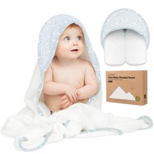 KeaBabies Hooded Baby Towel for Newborn - Viscose Derived from Bamboo Large Baby Bath Towels with Hood for Boys, Girls, Toddler, Extra Absorbent & Soft Newborn Bath Essentials (Blue Whale) (Regular 35x35)