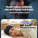 Sleep Headphones Bluetooth 5.4 Headband, Wireless Sleep Headphones with Ultra-Thin HD Stereo Speakers for Side Sleepers, Sweatproof Sports Headband for Workout Yoga Running Cool Gadget Unique Gifts