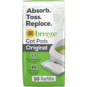 2 x Purina Tidy Cats Breeze Cat Pads Refill Pack - 10-Count Pouches
