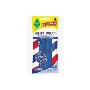 LITTLE TREES Car Air Freshener. Vent Wrap Provides Long-Lasting Scent, Fresh Shave Pack Of 4