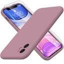 DorisMax Designed for iPhone 11 Case with Screen Protector - Upgraded Camera Lens Protector - Soft Full Coverage Liquid Silicone Cover - Scratch-Proof Protective Phone Case 6.1 inch - Dull Purple 2 Pack