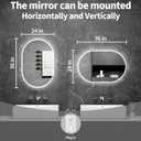 Oval LED Bathroom Mirror, 24"x 36" Frameless LED Mirror with Front Light and Backlit, Anti-Fog, Dimmable Modern Wall Mounted Lighted Mirror, Pill-Shaped Smart Mirror Bathroom