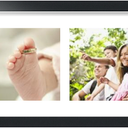 Satin Black collage picture frame (19 5/8"* 13 5/8") - opening(s) Crisp Mat  (Black)