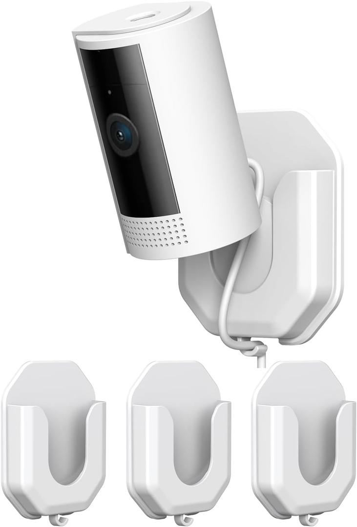 3 Pack Ring Indoor Camera No Drill No Screws Wall Mount Bracket Compatible with Ring Indoor Cam Plus/Blink Mini2K+/Mini 2/Blink Outdoor 4 Camera Adhesive Wall Mount