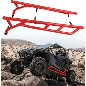 ELITEWILL RZR PRO XP Nerf Bars Rock Sliders Red Fit for 2020-2024 RZR PRO XP, RZR Turbo R and RZR Pro R Side Step Bumper Guard Tree Kickers Replace OEM 2889208-458 2889208-293, 2-Seater