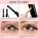 Heated Eyelash Curler, 10s Fast Heating 3 Temp Settings, Eye Lash Curler Heat with with 3 Kind of Detachable Brush Head Covers, No Lashes Damage, Natural Curling 24H for Women - Black