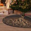 Tree Viking Christmas Tree Skirt 36 Inch Mat Funny Party Holiday Festive Decor Supplies for Home Occasion Ornament Decorations (The Tree of Life)