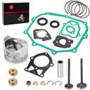 Engine Gasket Rebuild Kit STD Piston & Ring Seal Intake Exhaust Valve Compatible with Yamaha Golf Cart G14 1995 1996 JN5-11631-00-96 JN5-11610-00-00