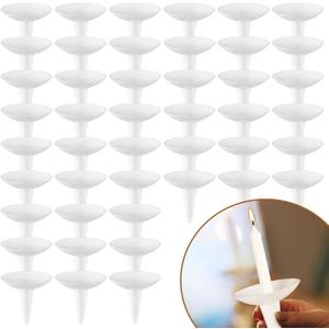 Set of 1000 Candle Drip Protectors - Reusable Wax Catchers for Weddings and Events - White