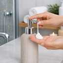 Soap Dispensers 400ML 13OZ 2Pcs Hand Dish Lotion Shampoo Soap Dispenser Jar Travertine Hand Soap Dish Soap Resin Soap Pump Bottles for Kitchen Bathroom Countertop (Sandstone)