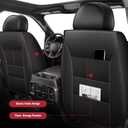 AOMSAZTO Car Seat Covers Full Set Fit for Dodge RAM 2002-2025 2026 1500 2500 3500 5 Seat Truck Pickup Crew Quad Cab with Curved Bench (#0180 Black)