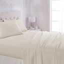 Amazon Basics Lightweight Super Soft Breathable Brushed Microfiber 4 Piece Bed Sheet Set with 14-Inch Deep Pockets, Wrinkle Resistant, Queen, Beige, Solid