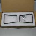 Sunhoo Ceramic Elevated Cat Bowls Raised Puppy Dishes for Food and Water Tilted Wooden Stand for Indoor Cats 5.5 inch Wide Double Dish Orthopedic Reduces Vomiting (Wood Color)